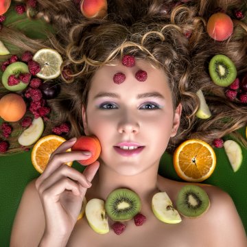 girl hair fruit vegetables hair dryers